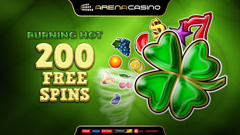 Zabavi se uz čak 200 besplatnih vrtnji na igri Burning Hot samo u Arena Casinu!